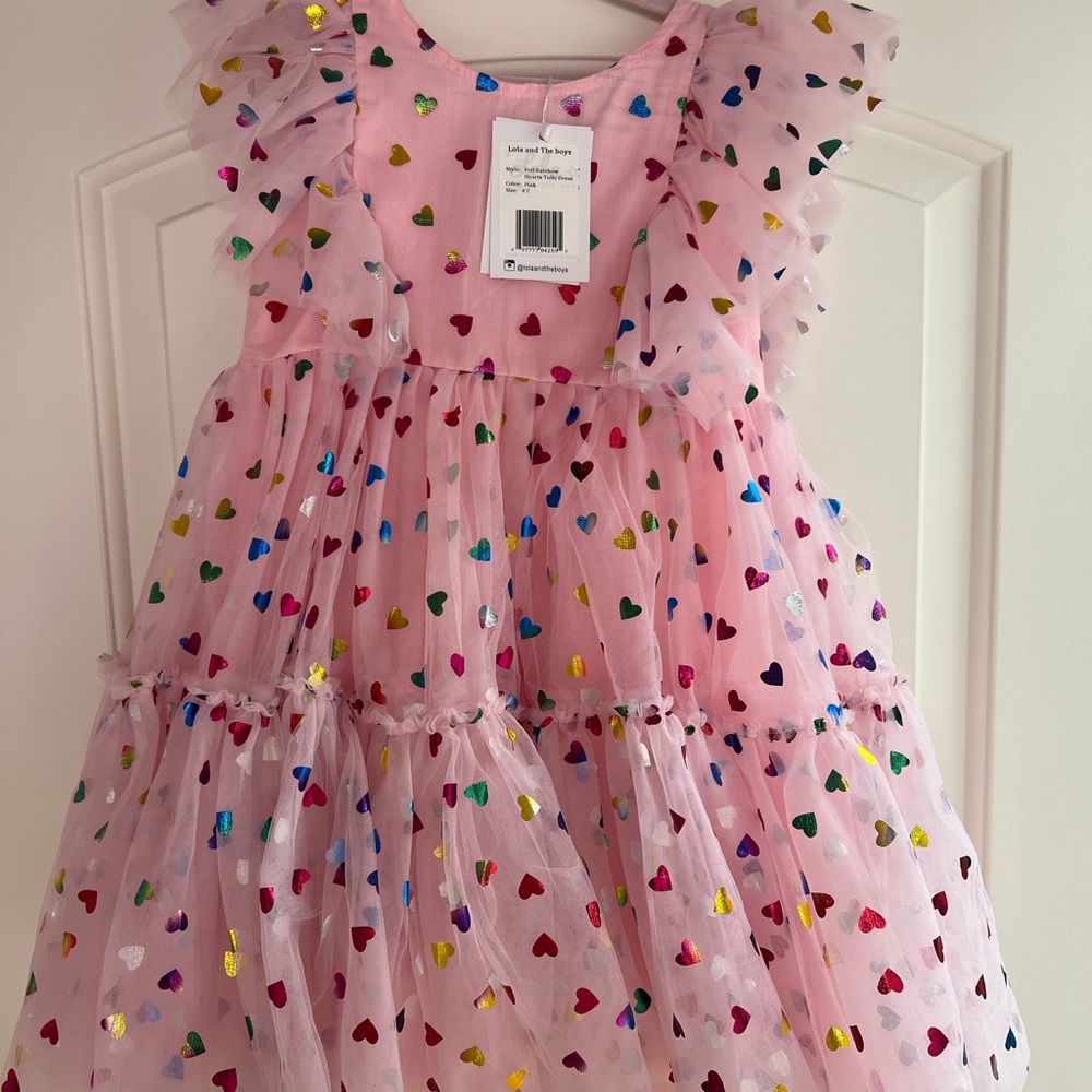 Lola + The Boys Pink Heart Dress